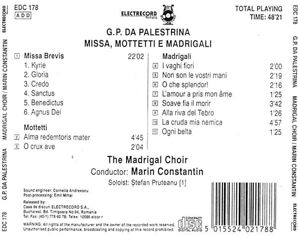 Giovanni Pierluigi da Palestrina - Missa, Mottetti E Madrigale [2]