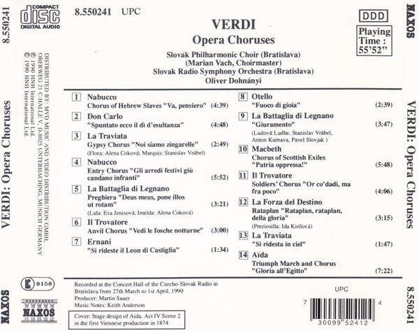Giuseppe Verdi - Opera Choruses = Opernchöre = Chœrs D'Opéras [2]
