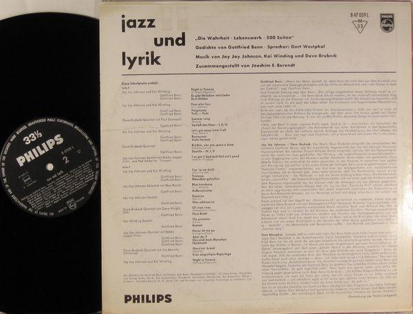 Gottfried Benn - Jazz Und Lyrik (Disc Vinil) [2]
