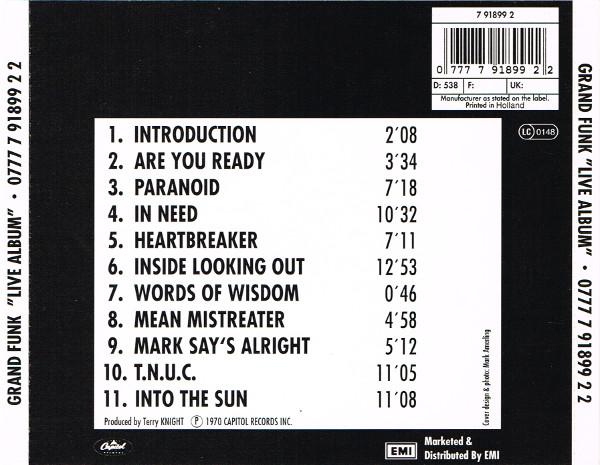 Grand Funk Railroad - Live Album (CD) [2]