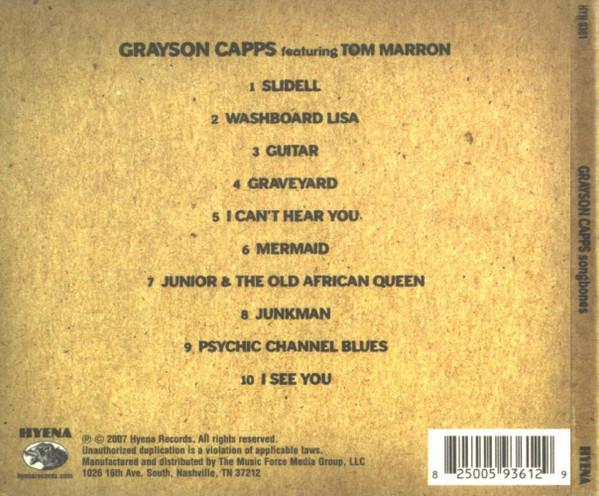 Grayson Capps - Songbones (CD Audio) [2]