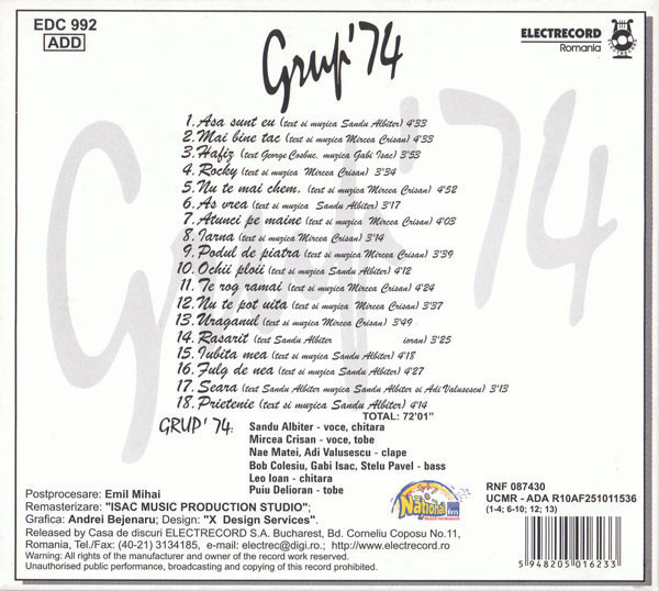 Grup '74 – Grup '74 (CD), (CD) [2]