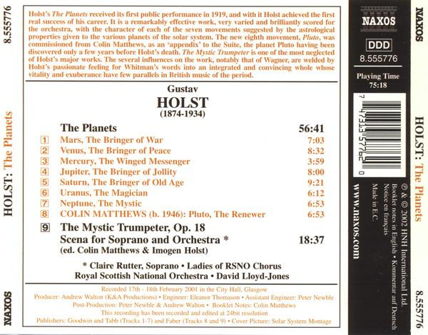 Gustav Holst - The Planets (Includes Pluto By Colin Matthews) • The Mystic Trumpeter [2]