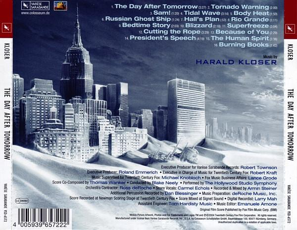 Harald Kloser - The Day After Tomorrow (Original Motion Picture Soundtrack) (CD) [2]