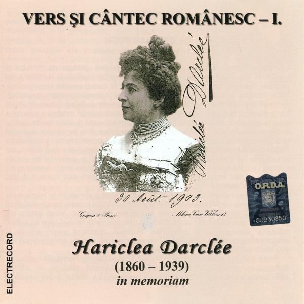 Hariclea Darclée - Vers Și Cîntec Românesc I (In Memoriam), (CD) [1]