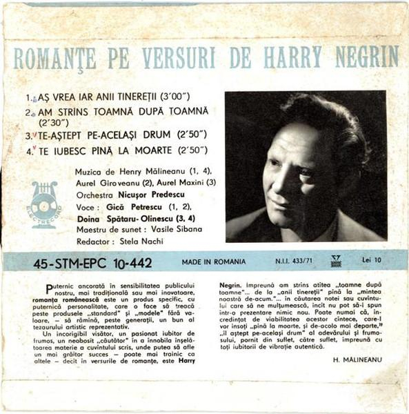 Harry Negrin - Romanțe Pe Versuri De Harry Negrin [2]