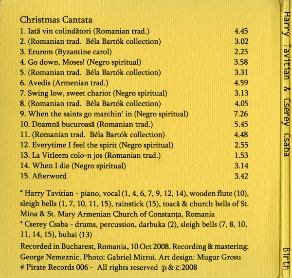 Harry Tavitian & Cserey Csaba – Birth (Christmas Cantata) (CDr) [2]