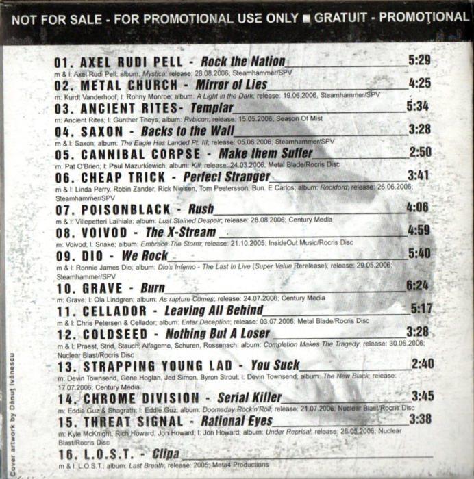 Heavy Metal Magazine - Compilatie Vol. 11 Iulie 2006 (CD) [2]
