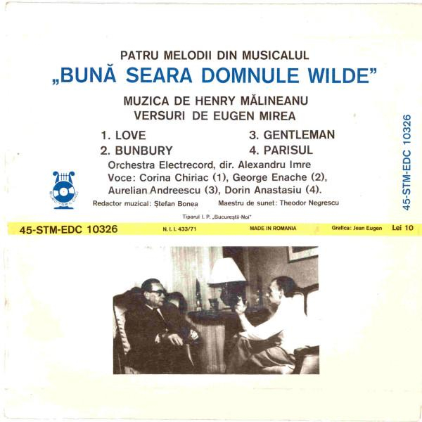 Henri Mălineanu - Bună Seara Domnule Wilde (7 Inch) [2]
