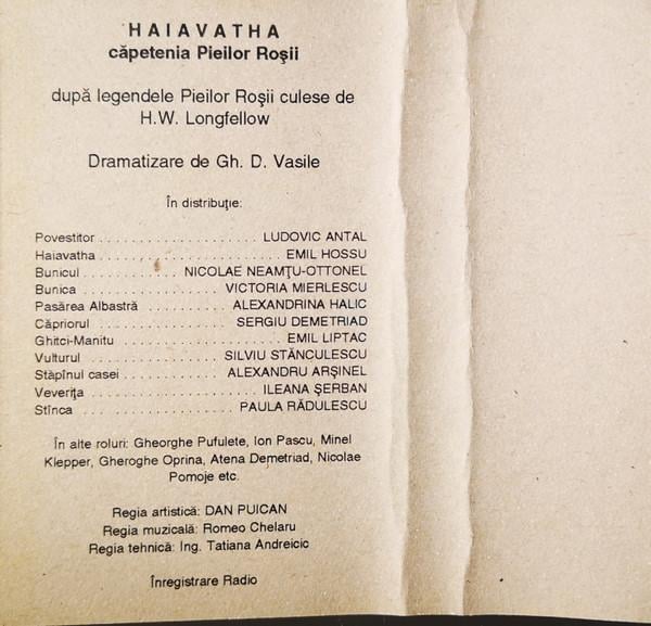 Henry Wadsworth Longfellow - Haiavatha (Căpetenia Pieilor Roșii), (Casetă Audio) [2]