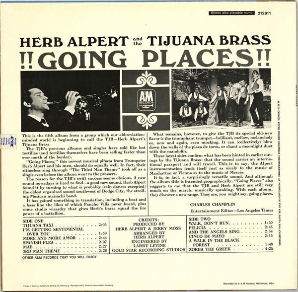 Herb Alpert & The Tijuana Brass - !!Going Places!! [2]