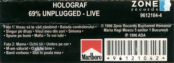 Holograf - 69% Unplugged - Live (Caseta Audio) [2]