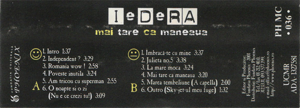 IeDeRA - Mai Tare Ca Maneaua (Caseta Audio) [2]