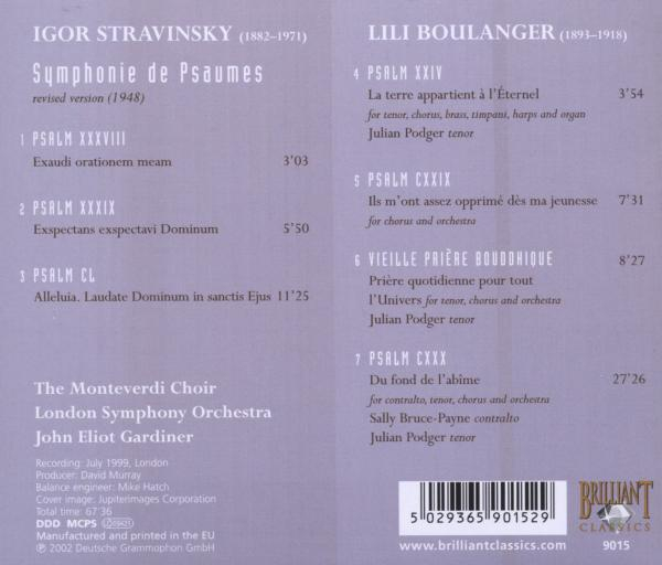 Igor Stravinsky - Symphony of Psalms / Du Fond de L'abime / Psalms 24 & 129 / Vieille Prière Bouddhique (CD) [2]