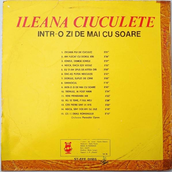 Ileana Ciuculete - Într-o Zi De Mai Cu Soare, (Disc Vinil) [2]