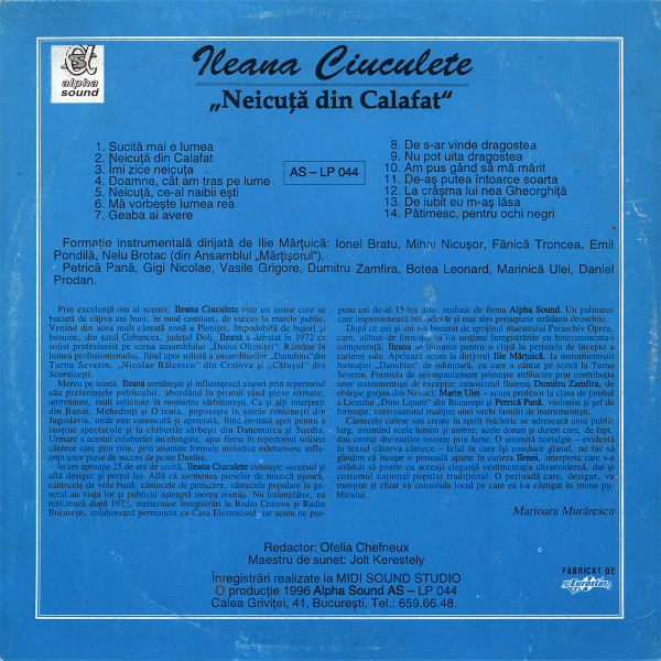 Ileana Ciuculete – Neicuță Din Calafat (VINIL) [2]