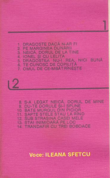 Ileana Sfetcu - Pe Marginea Dunării (Caseta Audio) [2]
