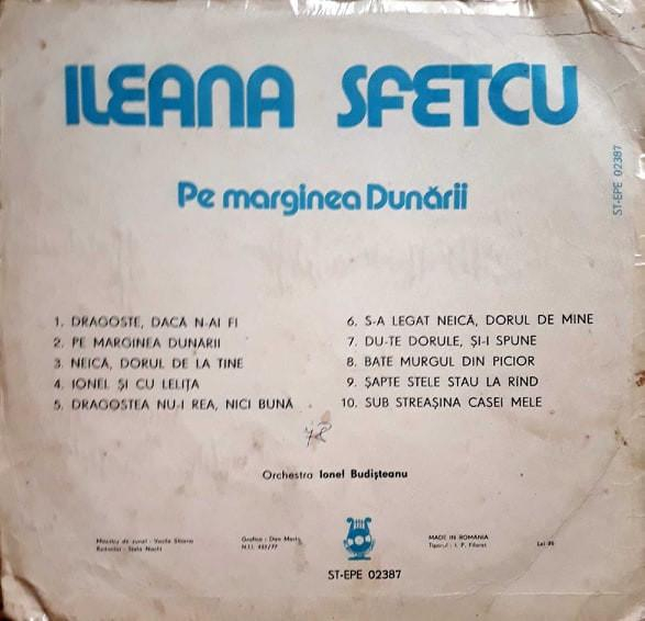 Ileana Sfetcu - Pe Marginea Dunării (Disc Vinil) [2]