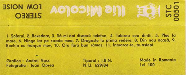 Ilie Micolov - Dragoste La Prima Vedere, (Casetă Audio) [2]