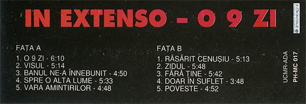 In Extenso - O 9 Zi (Caseta Audio) [2]
