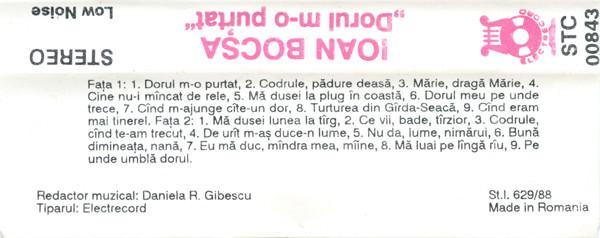 Ioan Bocșa - Dorul M-o Purtat (Caseta Audio) [2]
