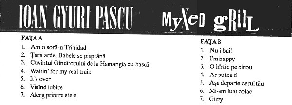 Ioan Gyuri Pascu - Mixed Grill , (Casetă Audio) [2]