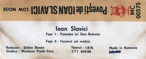 Ioan Slavici - Povești, (Casetă Audio) [2]