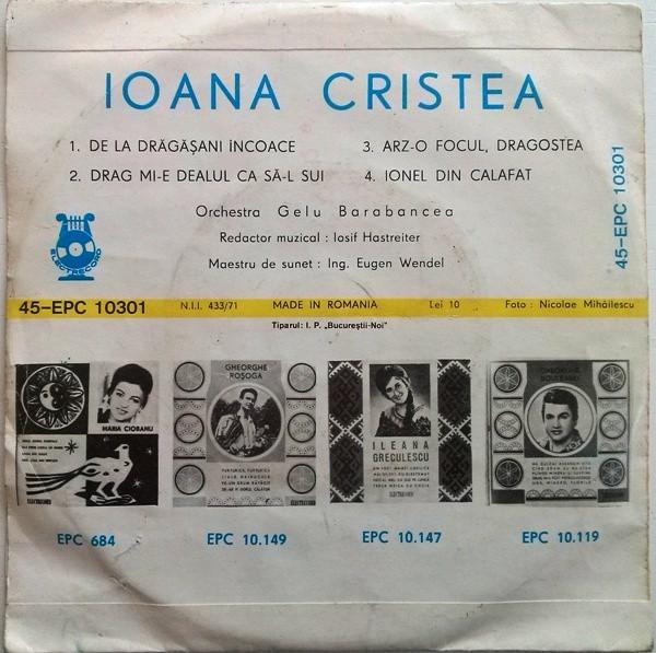 Ioana Cristea - De La Drăgășani Încoace (Disc Vinil) [2]