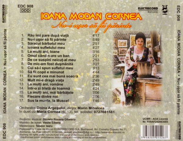 Ioana Modan Cornea* – Nu-i Ușor Să Fii Părinte (CD), (CD) [2]