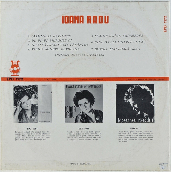 Ioana Radu - Lasă-mă Să Pătimesc, (Disc Vinil) [2]