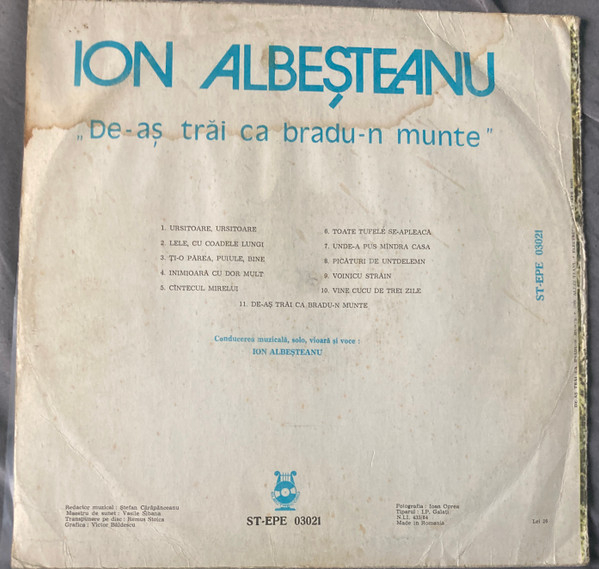 Ion Albeșteanu – De-aș Trăi Ca Bradu-n Munte(VINIL) [2]