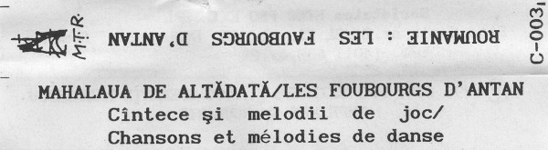Ion Albeșteanu – Roumanie: Mahalaua De Altădată / Les Faubourgs D'Antan (CASETA) [2]