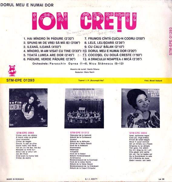Ion Crețu - Dorul Meu E Numai Dor [2]