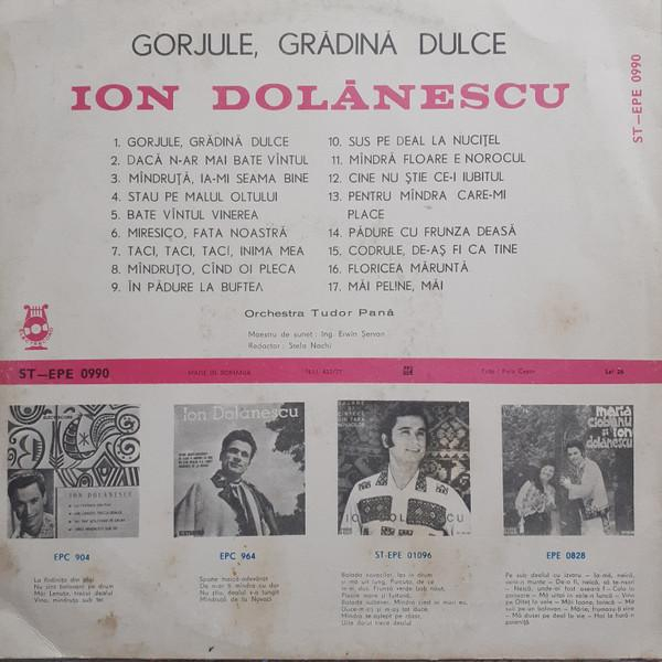 Ion Dolănescu - Gorjule, Grădina Dulce, (Disc Vinil) [2]