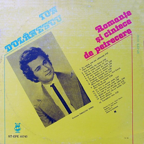 Ion Dolănescu – Romanțe Și Cîntece De Petrecere, (Disc Vinil) [2]