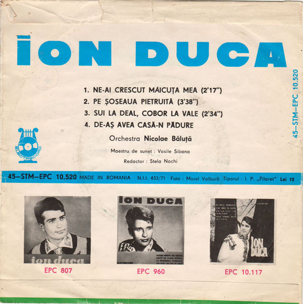 Ion Duca – Ne-ai Crescut Măicuța Mea (VINIL) [2]
