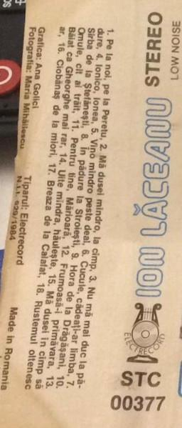 Ion Lăceanu - Pe La Noi, Pe La Peretu (Caseta Audio) [2]