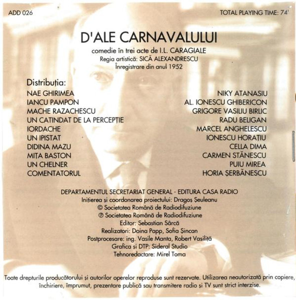 Ion Luca Caragiale – D'Ale Carnavalului (CD) [2]