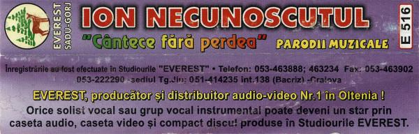 Ion Necunoscutul - Cântece Fără Perdea (Parodii Muzicale) [2]