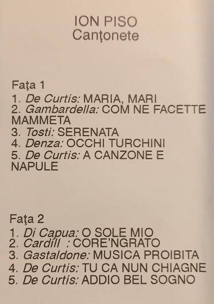 Ion Piso - Canțonete (Caseta Audio) [2]