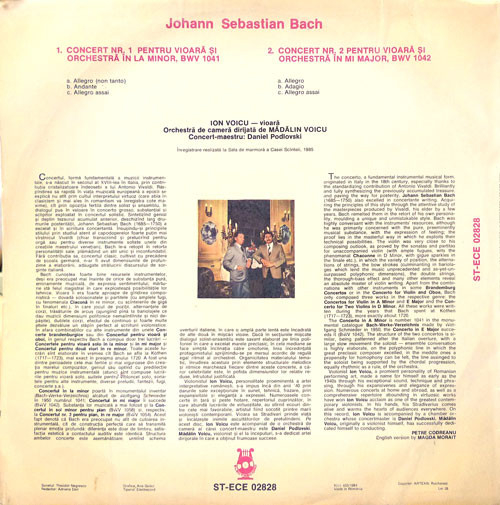 Ion Voicu - Bach Concertos For Violin And Orchestra [2]