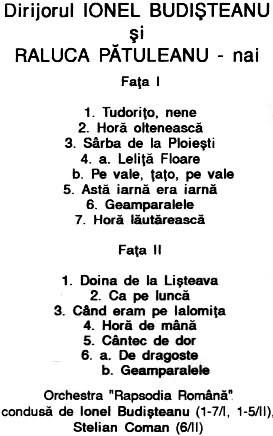 Ionel Budișteanu - Dirijorul Ionel Budișteanu Și Raluca Pătuleanu - Nai (Caseta Audio) [2]