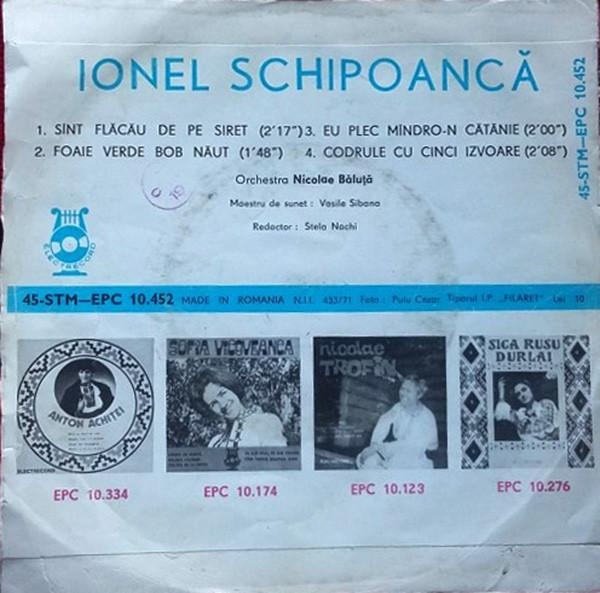 Ionel Schipoancă - Sînt Flăcău De Pe Siret (Disc Vinil) [2]