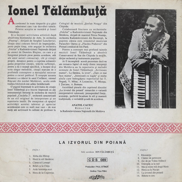Ionel Tălămbuță – La Izvorul Din Poiană (VINIL) [2]