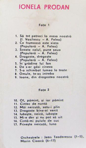 Ionela Prodan - De S-ar Găsi Cineva (Caseta Audio) [2]