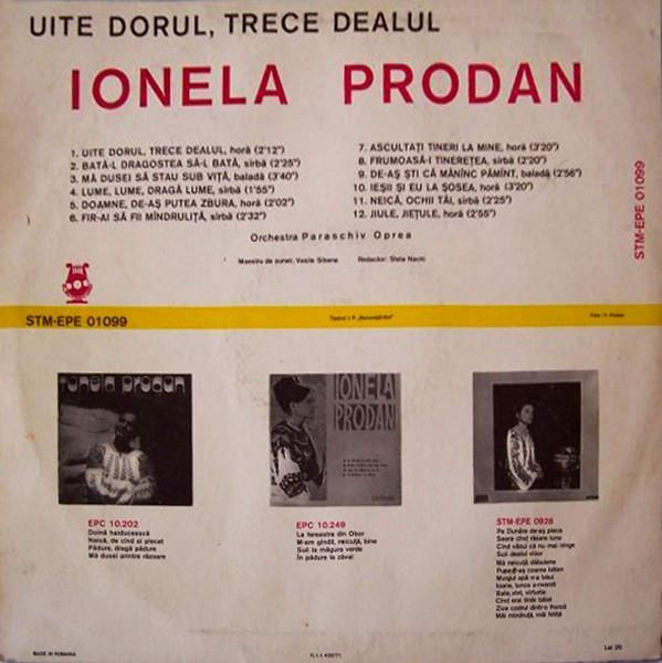 Ionela Prodan - Uite Dorul, Trece Dealul, (Disc Vinil) [2]