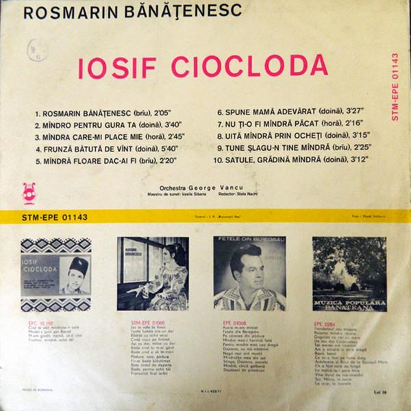 Iosif Ciocloda - Rosmarin Bănățenesc, (Disc Vinil) [2]