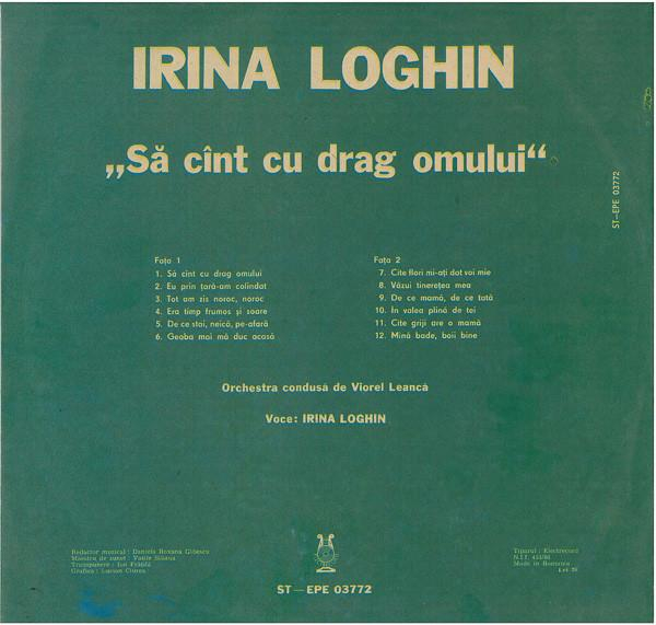 Irina Loghin - Să Cînt, Cu Drag, Omului, (Disc Vinil) [2]