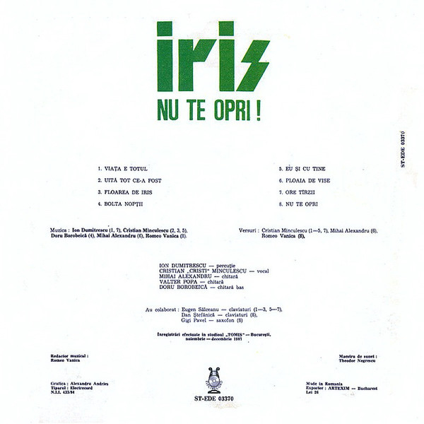 Iris - Nu Te Opri, (Disc Vinil) [2]