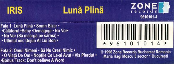 Iris - Lună Plină , (Casetă Audio) [2]